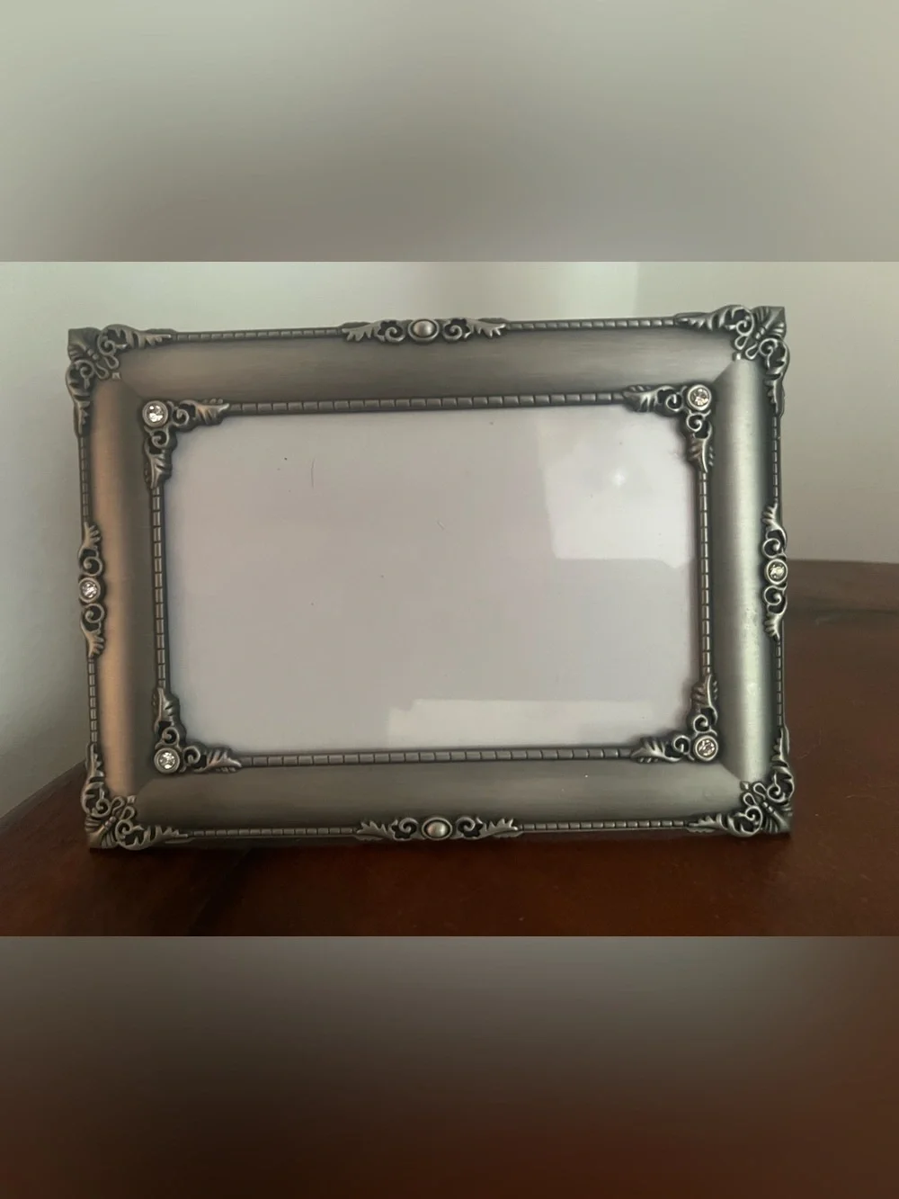 Silver Ornate Decorative Picture Frame 4x6